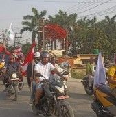 नेपालगन्जको वडा नं ४ मा निस्कियो कांग्रेसको ठुलो मोटरसाइकल र्याली