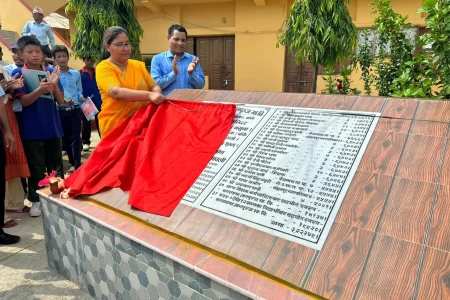 चन्दा संकलन गरेरै सरस्वती माताको मन्दिर स्थापना