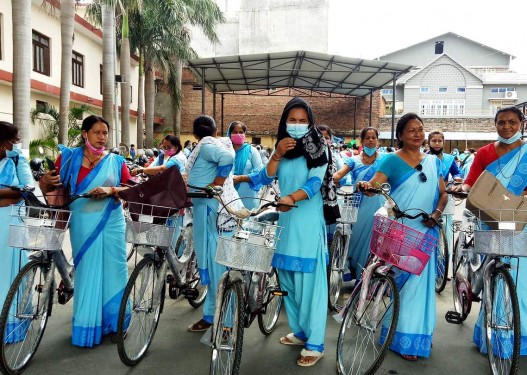 १६८ जना महिला स्वास्थ्य स्वयंसेविकालाई साइकल वितरण